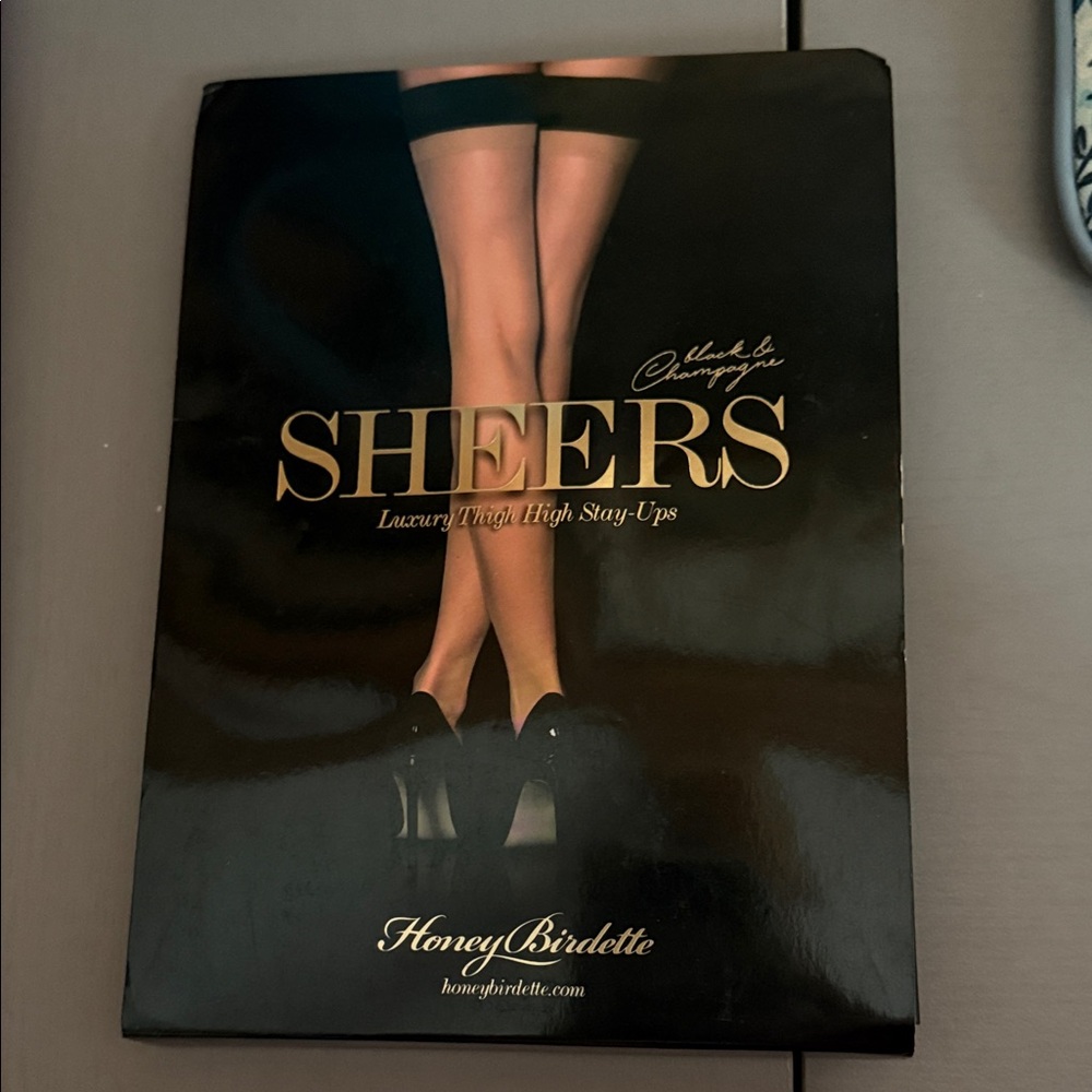 Honey Birdette Sheers Black Thigh Highs